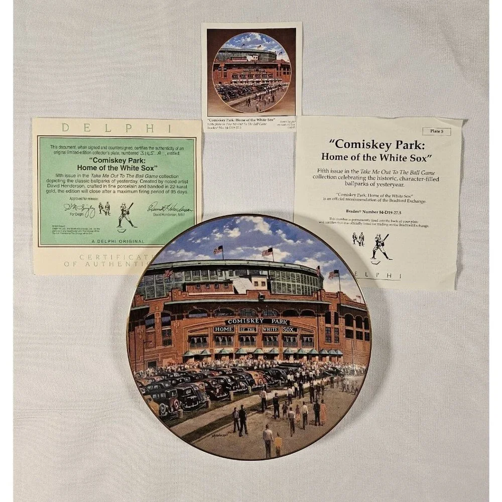 Comiskey Park - Take Me‎ Out to the Ball Game Bradford Plate - NIB (SH3U)